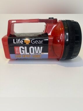 Life Gear Red-LG114-LED Glow Spotlight with Storage Compartment-Outdoor Safety
